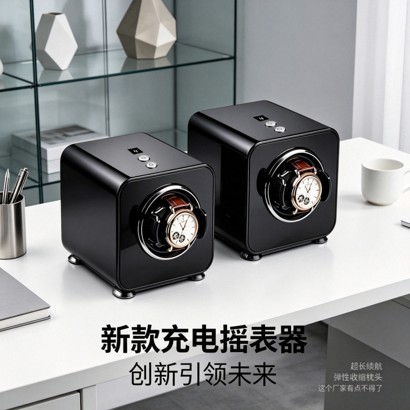 工厂直销 单表位金属自动机械手表摇表器高档自动上链晃表器