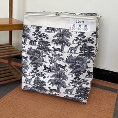 100リットルジッパー式収納バッグ、綿麻素材、季節の変わり目に最適、家庭用、布団収納、携帯可能、大容量、収納力抜群