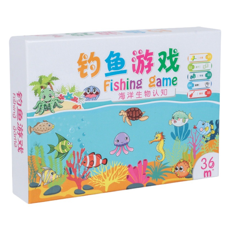 Al por mayor de madera para niños juguetes pesca magnética inteligencia juego cerebral cognitiva interactiva bebé en caja