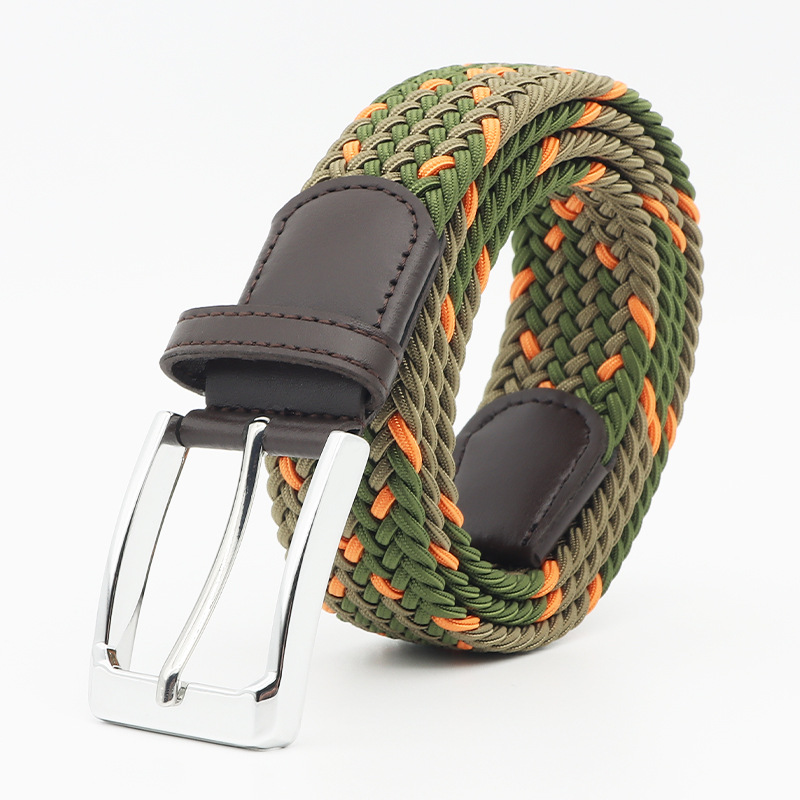 Orange, green, khaki