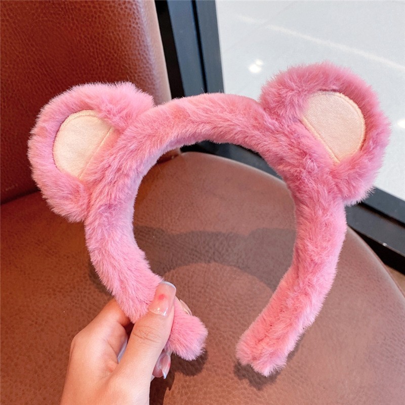 女の子の洗顔ヘッドバンド、かわいい漫画の猫のヘッドバンド、クマのイチゴの洗顔ヘアアクセサリー、メーカー在庫卸売|undefined