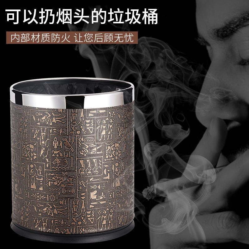 Hotel Trash Can for Guest Rooms, Living Rooms, Offices, Plastic Double-Layer, Hotel Use, Flame Retardant, Kitchen Fireproof, Waterproof