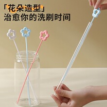 长柄吸管刷 水杯奶瓶管子缝隙清洁刷 厨房软管导管去污清洗小刷子