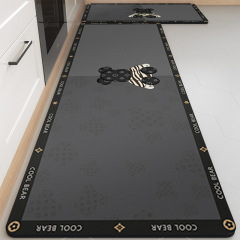 Kitchen floor mat absorbs water and oil, wipes, no-wash, quick-drying diatom mud, dirt-resistant, waterproof, oil-proof, long non-slip mat