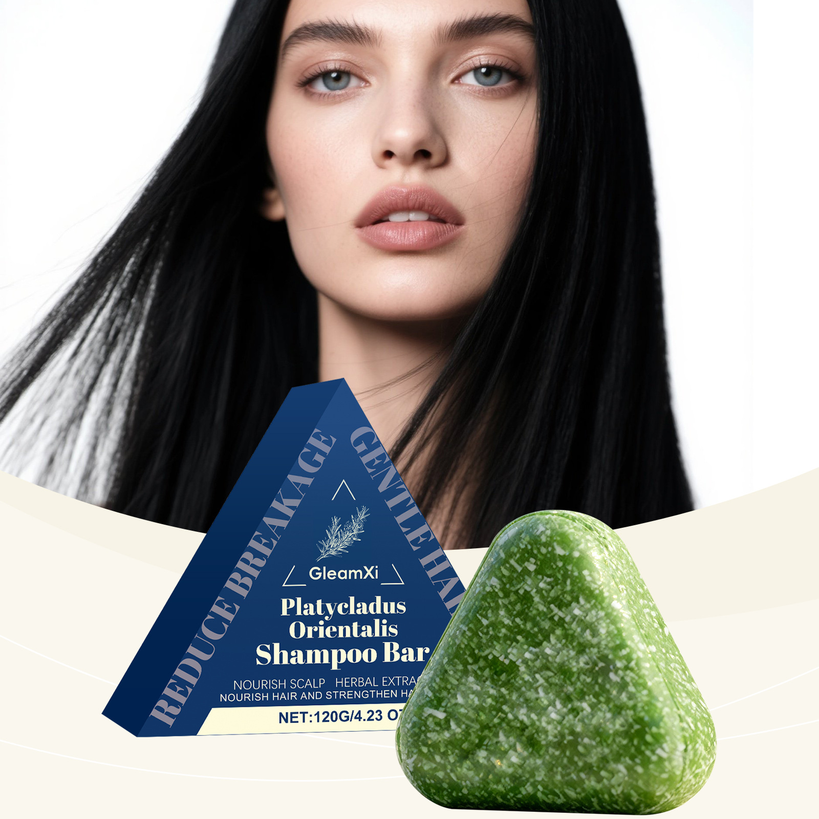 GleamXi  侧柏叶滋养洗发皂 深层清洁头皮改善毛躁柔顺秀发护发皂