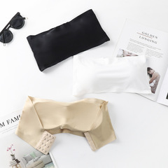 4 rows of ice silk seamless back-wrapped chest strapless one-piece breast pad with breathable holes and anti-exposure