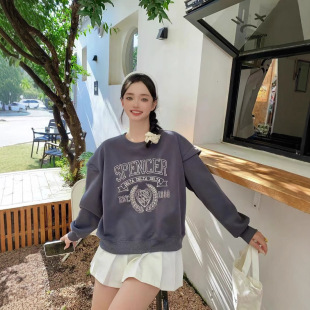 Sweat Crewneck 2025 Spring Explosions high quality Small Age-reducing Style Fashion Casual All-match Sweat Women's Loose