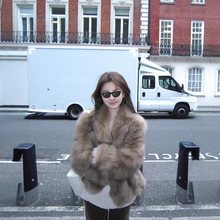 YUYUREAL 中古画报 定染双色Saga级芬兰仿狐狸毛皮草