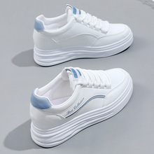 W1758内增高厚底女鞋小白鞋2022秋季休闲鞋百搭韩版运动旅游鞋潮