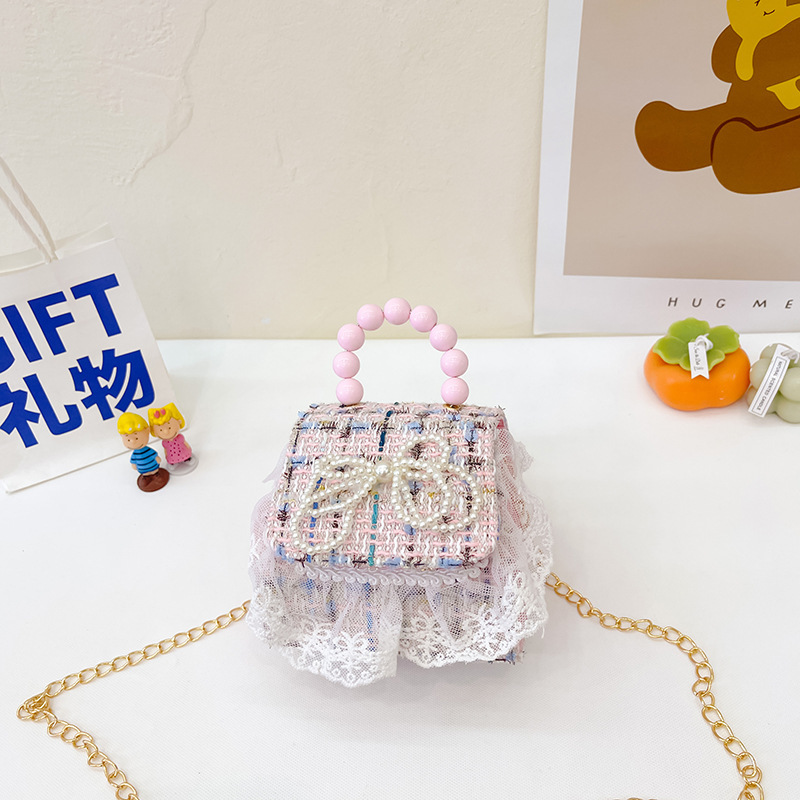 Estilo coreano princesa bolsa de mensajero mini bebé estilo occidental Chanel estilo cadena bolsa pequeña bolsa cuadrada conejito de dibujos animados bolsa de hombro