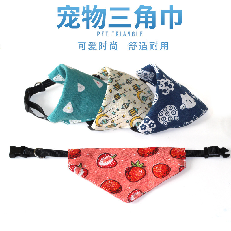 Pañuelo triangular para mascotas, pañuelo para perros ragdoll, collar para gatos, babero para perros pequeños, estilo lindo y dulce, estilo japonés