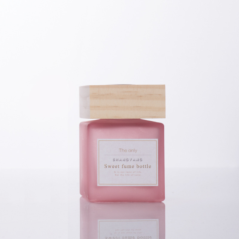 Botella de aromaterapia sin fuego de vidrio cuadrado 100mL botella vacía decoración del hogar coche fragancia perfume expansión sub-botella de aceite esencial