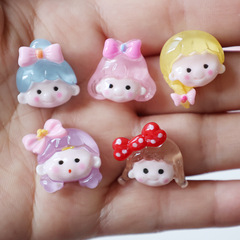 透明小花樹脂貼片 diy頭繩髮夾手機殼飾品裝飾配件 奶油膠材料