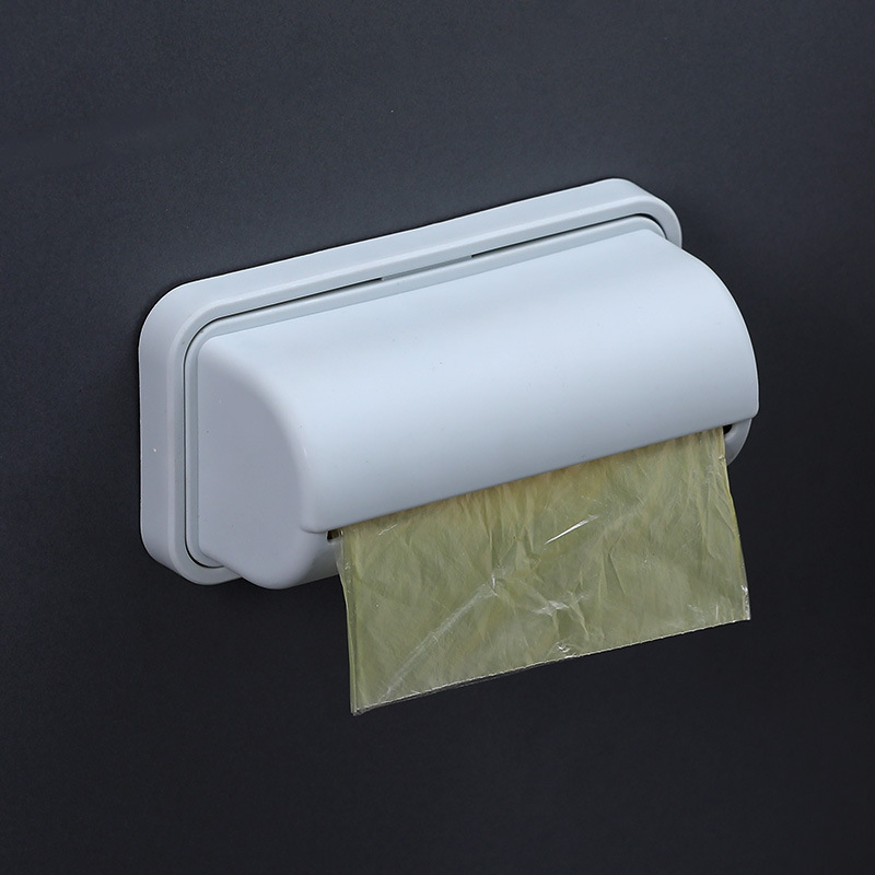 Bolsa de basura de cocina artefacto de almacenamiento extraíble creativo montado en la pared bolsa de plástico sin perforaciones bolsa de basura en caja de almacenamiento