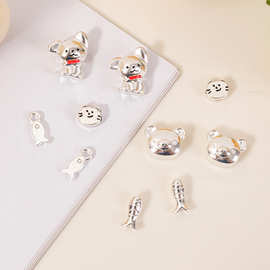 卡通动物系列合金饰品配饰串珠手链项链吊坠滴油转运珠服饰配件