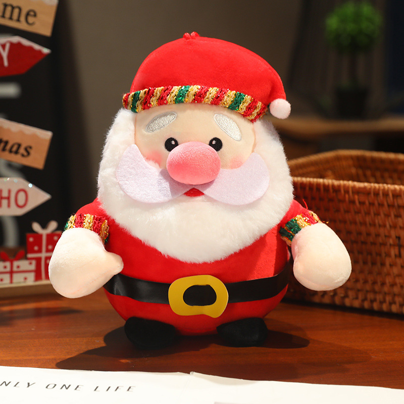 かわいいサンタクロース人形ヘラジカ人形鹿ぬいぐるみ人形ぬいぐるみクリスマスプレゼント装飾品|undefined