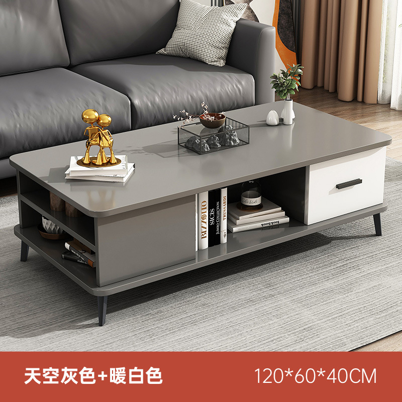 TV gabinete pequeño apartamento moderno simple piso Luz de lujo italiano sala de estar en casa Mesa de té TV gabinete combinación de mesa de té