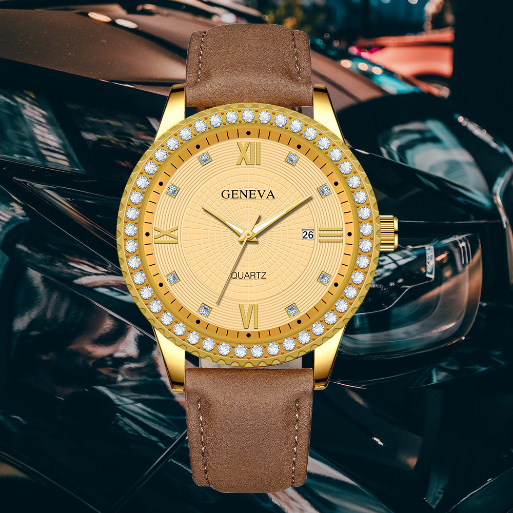 watch mens steel band watch fashion calendar quartz belt watchpicture6