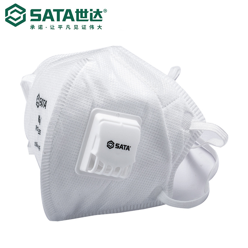 Sata世达劳保自吸过滤式防颗粒物呼吸器KN95折叠带阀口罩HF0204V