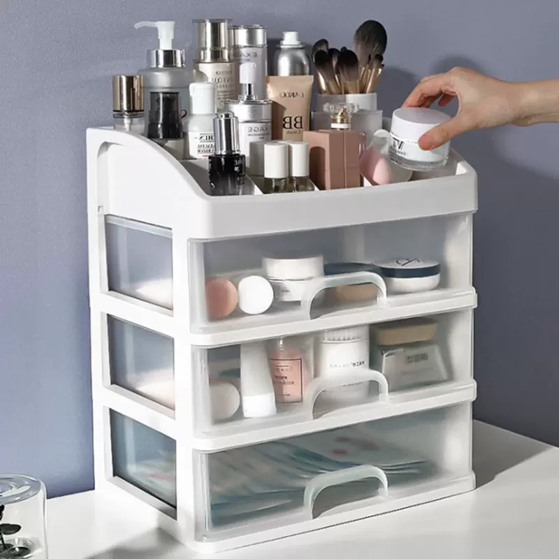 Table storage box, dressing table, plastic storage system for bedroom