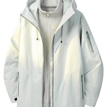 户外冲锋衣三合一男女冬季2026新款可拆卸内胆防风登山服宽松外套