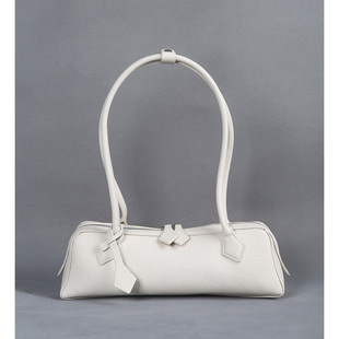 French Niche Design Handmade Sausage Bag Top Layer Cowhide Ins Blogger Hot Selling Long Handle Underarm Shoulder Bag for Women