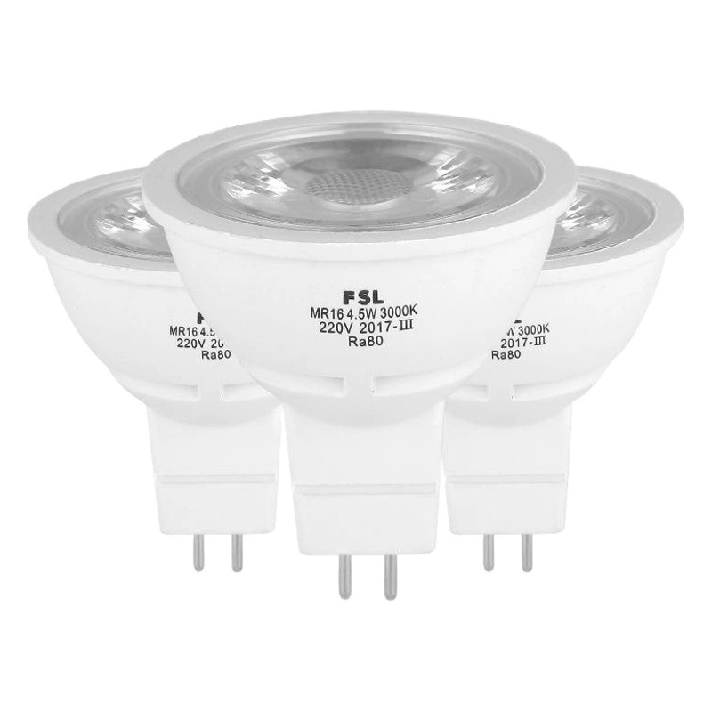 Foshan Освещение Светодиодная лампа Cup MR16 энергосберегающий прожектор Светодиодный источник света GU5.3 лампа низкого напряжения 12 В высокого напряжения 220 В