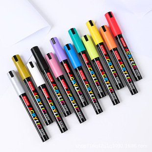 Pole tracing acrylic marker pen set student hand-painted graffiti pen DIY color art painting water-based marker pen
