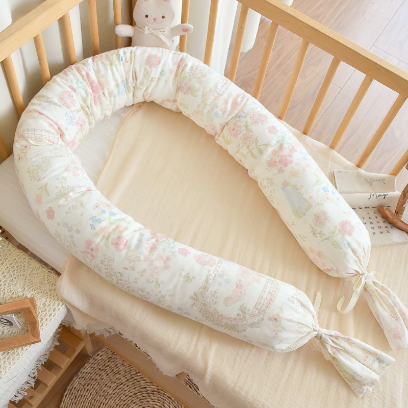 Cama de gaza de algodón para bebés recién nacidos, bolsa suave de amortiguación antichoque, almohada de cama para niños a prueba de caídas.