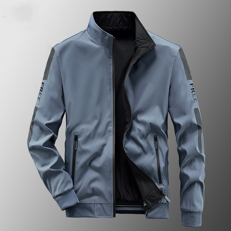 New Casual Reversible Jacket for Men, Autumn and Winter New Sports Coat with Stand Collar, Windproof Trendy Top 0066 New Casual Reversible Jacket for Men, Autumn and Winter New Sports Coat with Stand Collar, Windproof Trendy Top 0066