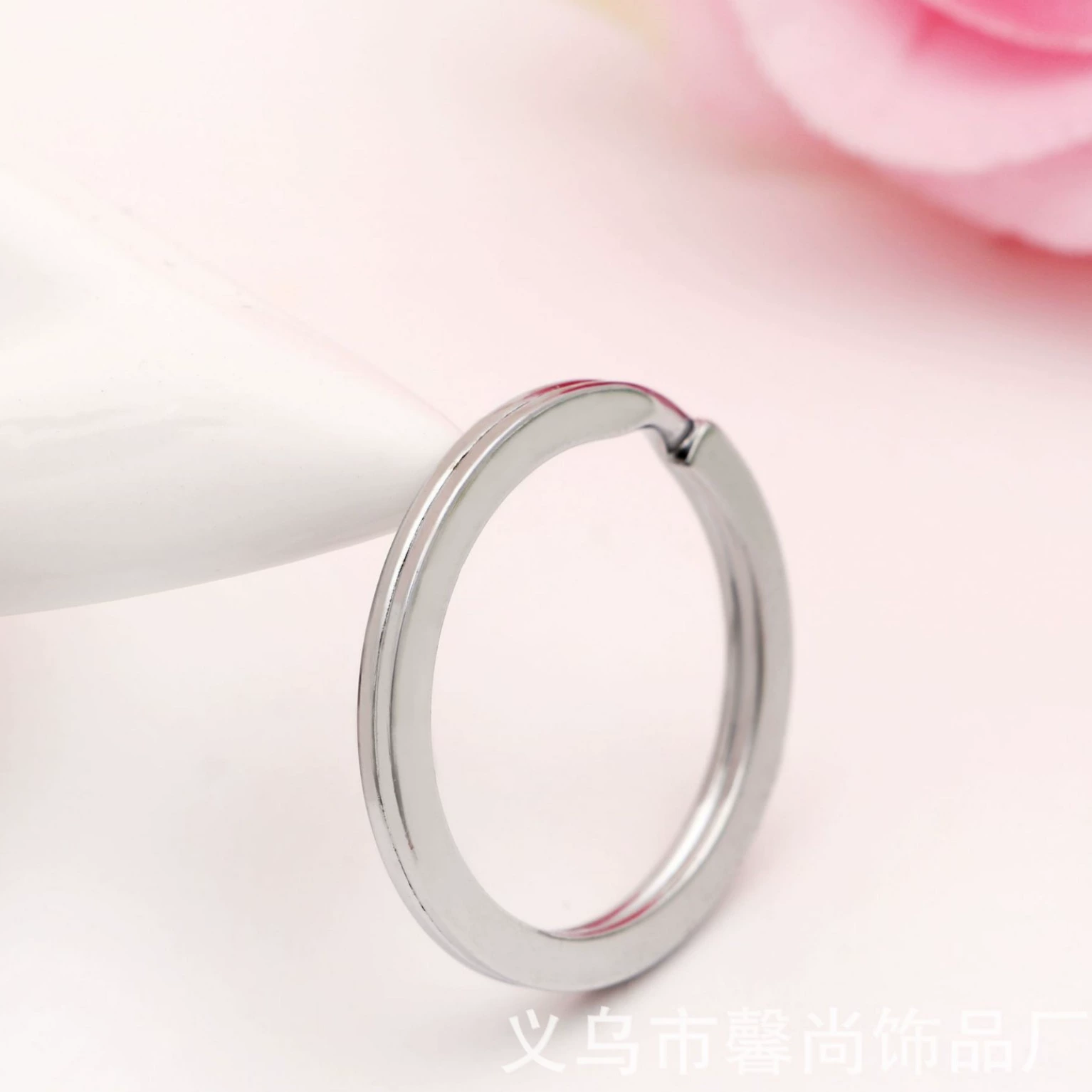 25 мм раздавленный никелированный брелок Металлический брелок автомобильный брелок Бодхи брелок оптовая продажа