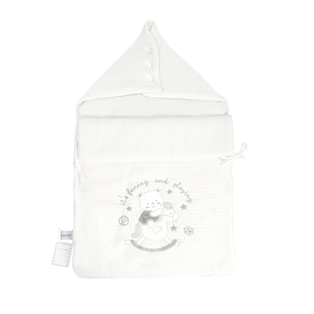 Toalla para bebé, manta de abrazo, saco de dormir, anti-shock, estilo de otoño e invierno para recién nacidos, anti-patada, edredón, encapuchado, nido de dormir, bebé