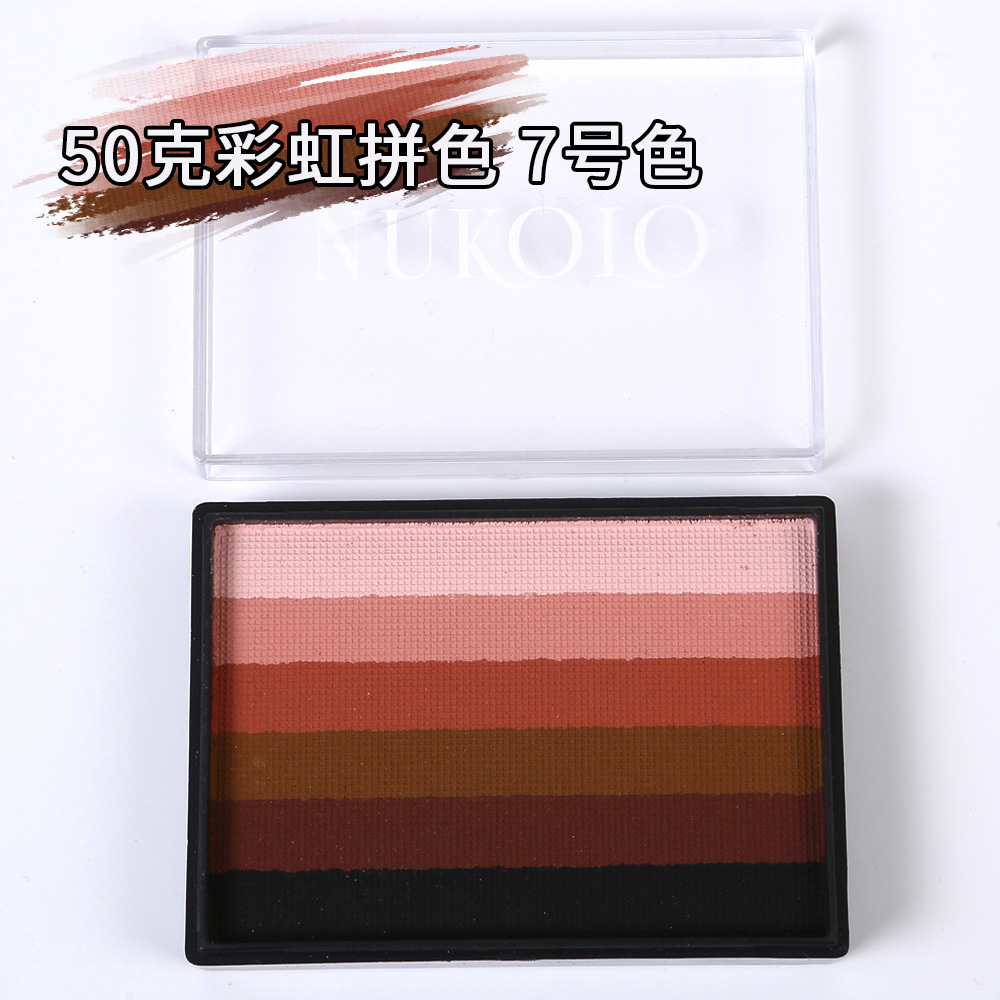 50g 6 colores a juego Arco Iris tira cara pintura a base de agua color a juego pigmento lavable cuerpo Arco Iris Cara color cubierta