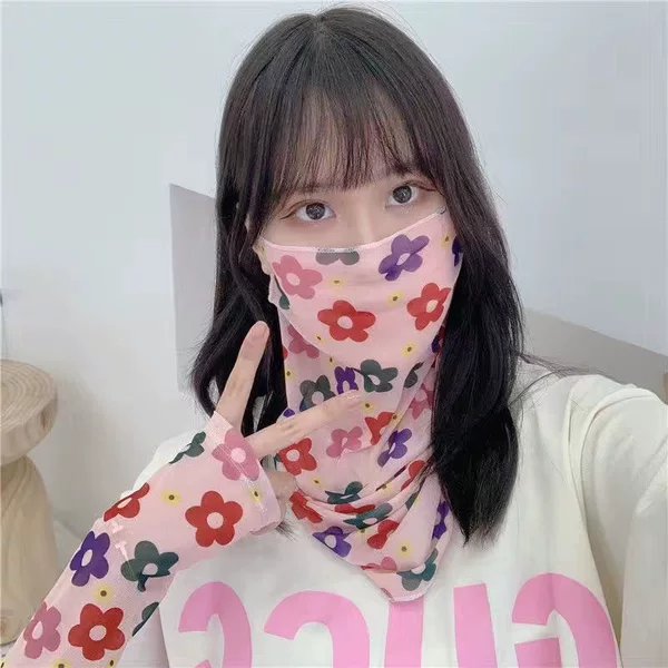 Ice Sleeve Women's Sunscreen Sleeve Internet Popular Same Style Summer Cute Hyon Style Instagram Mesh Outdoor Student UV Protection