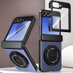 Samsung Z flip7 携帯電話ケースに適したオールインクルーシブヒンジ磁気 360 回転シェルフィルムホルダー flip6 保護カバー