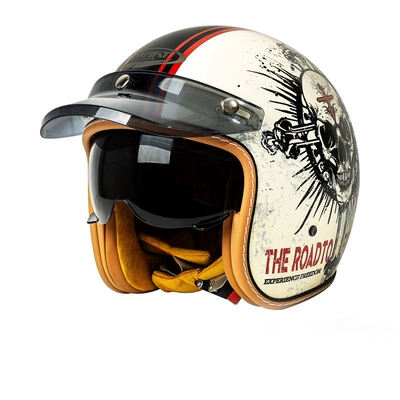 Motosiklet kaskı (dəbilqə) — Cruising, All-Season Commuting, Electric - c500-white-skull-m-size-54-56cm