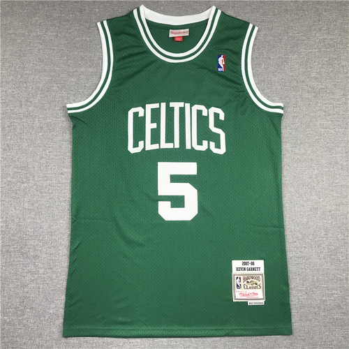Cross-border American jersey Celtics 5 Garnett 33 Bird 34 Pierce retro embroidered basketball uniform vest