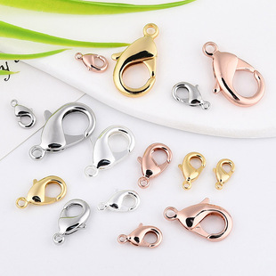 Copper Plated Real Gold Color Preservation All-match Jewelry Lobster Buckle Necklace Bracelet Connection Buckle DIY Hanging Plating Process Long-term Color Preservation