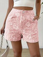 O 40047 Textured Jacquard High Waist Shorts �����Ứ����ֱͲ