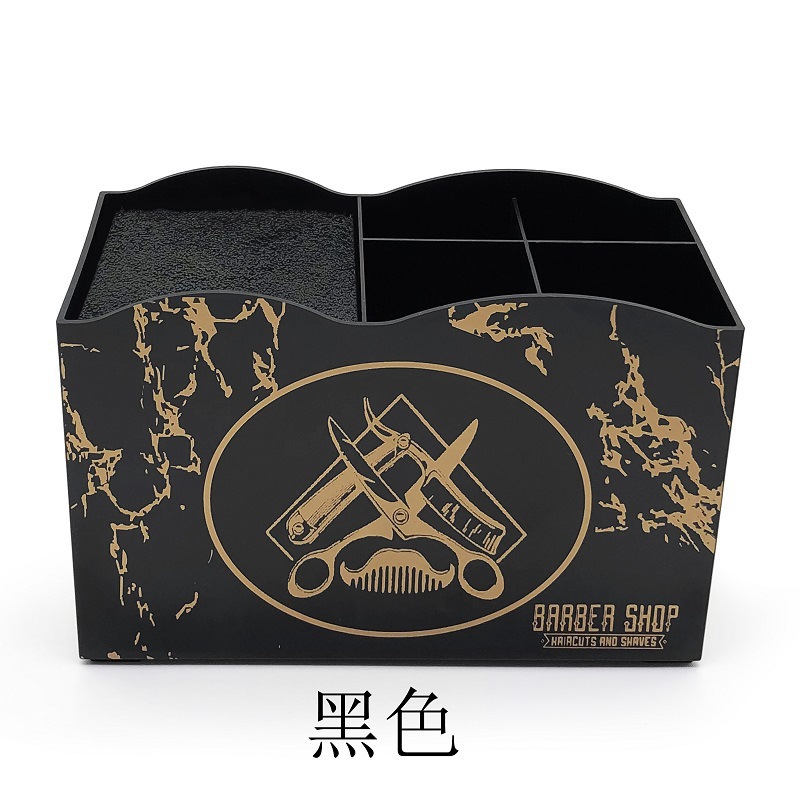 En stock caja de almacenamiento de herramientas de peluquero 5 capas tijeras de peluquero peine clip holder salon styling herramientas de almacenamiento rack