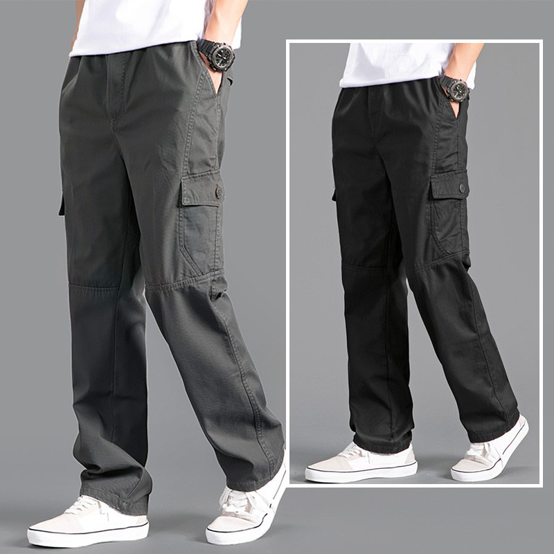 Overalls Men's Straight-leg Men's Pants Large Size Men's Casual Pants Summer Plus Fat Plus Size Men's Pants Thin Loose Type