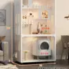 Light luxury pearl white K electric cat sand basin model (90*60*185)