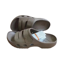 新款尤肯一字拖休闲软底防水防滑透气时尚沙滩凉鞋男女款复古EVA