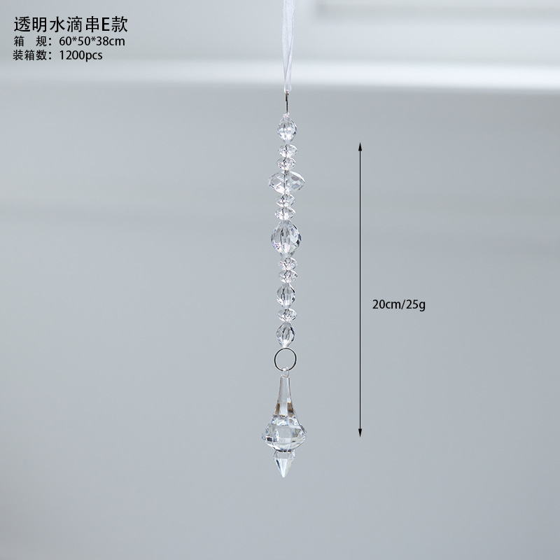 Nuevo acrílico transparente flocos de nieve cristal hielo colgante perla gota colgante colgante decoración del árbol de Navidad colgante