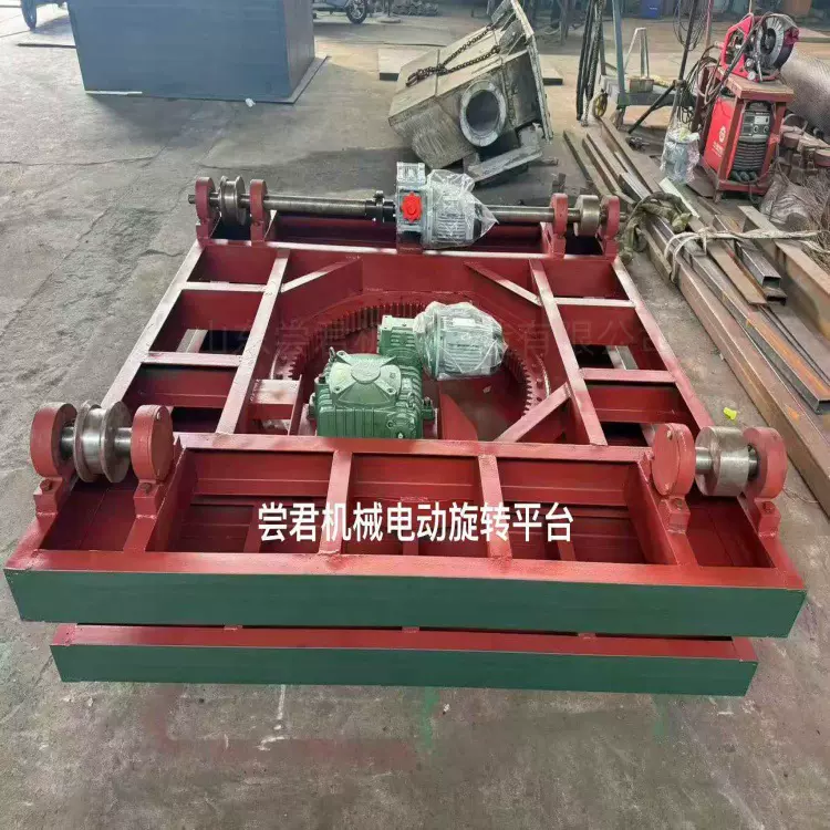 电动旋转平台 承重10吨以上 锯石机料车 滑轮钢轨 山东尝君机械