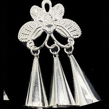 少数民族蝴蝶吊喇叭服装辅料饰品贵州苗族银饰服装辅料手工材料