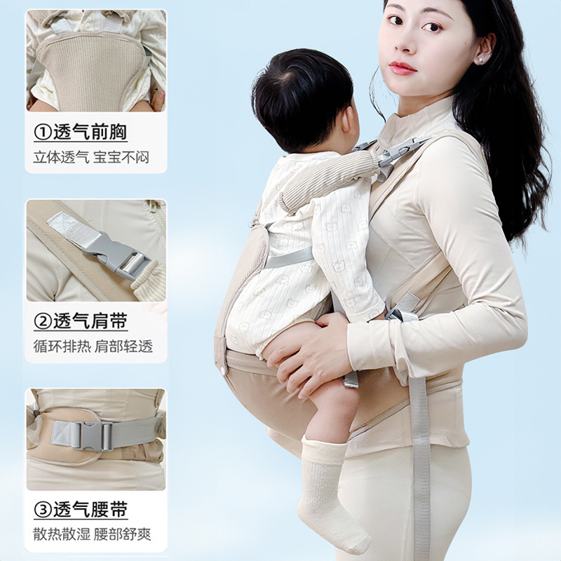 Taburete de cintura para bebé, taburete de cintura multifuncional portátil, sujetador delantero, taburete de asiento con correa dos en uno, artefacto de abrazo de bebé de doble uso