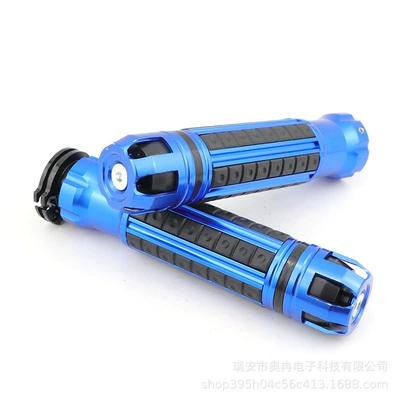 Moped Modification Accessories, Motorcycle Handle Cover - pvc-1-pair-blue