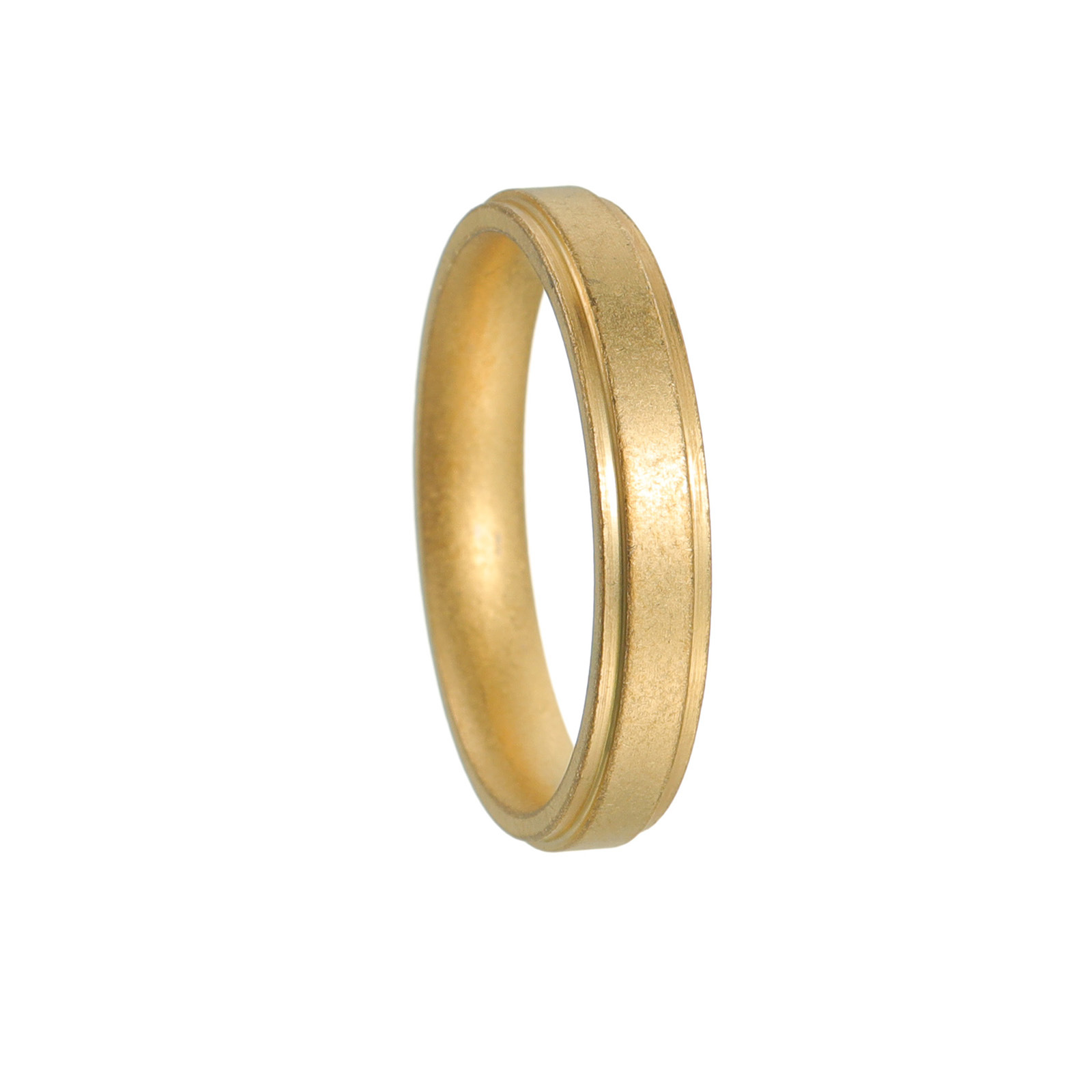 Titanium Steel Material Solid Color Pattern All Seasons Season Real Gold Plated Solid Color Titanium Steel Simple Style Waterproof Non Tarnish Rings