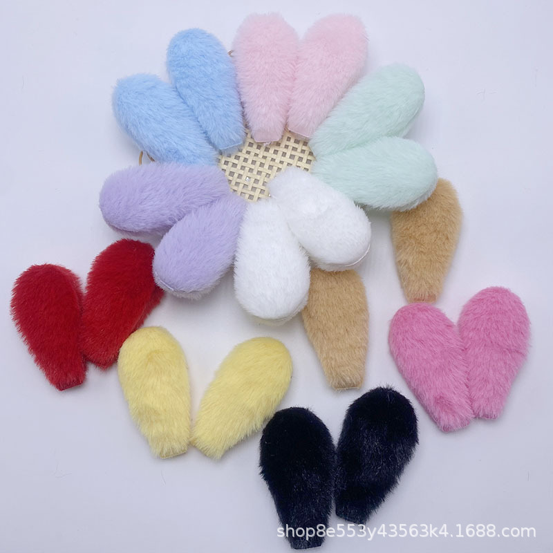 DIY Handmade Material Double-sided Plush Rabbit Ears Children's Hairpin Barry Doll Headband Furry Ear Accessories